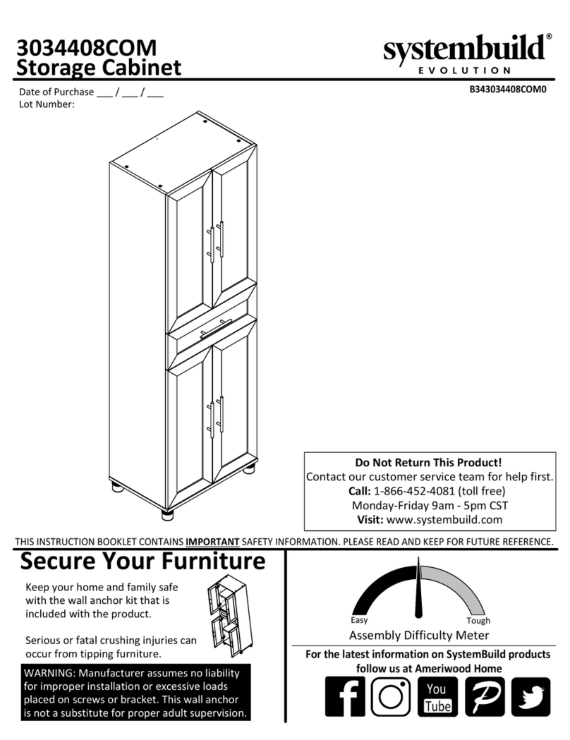 Ameriwood HOME systembuild 3034408COM Instruction booklet Ameriwood HOME systembuild 3034408COM Instruction booklet