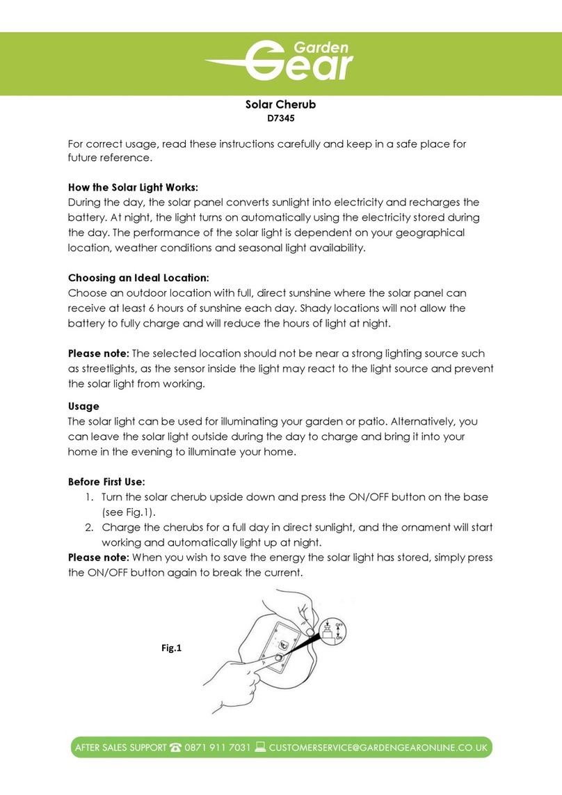 Garden Gear Solar Cherub D7345 quick start guide