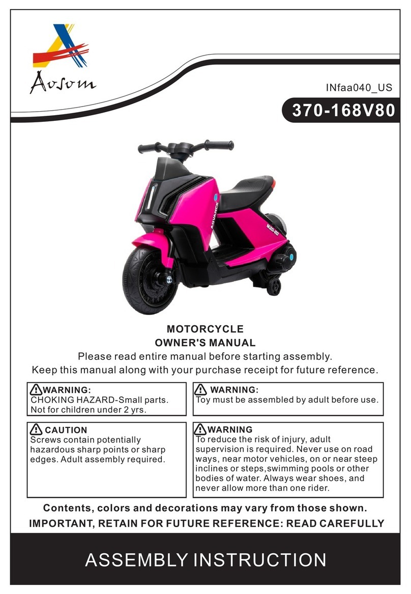 Aosom 370-168V80 owner's manual