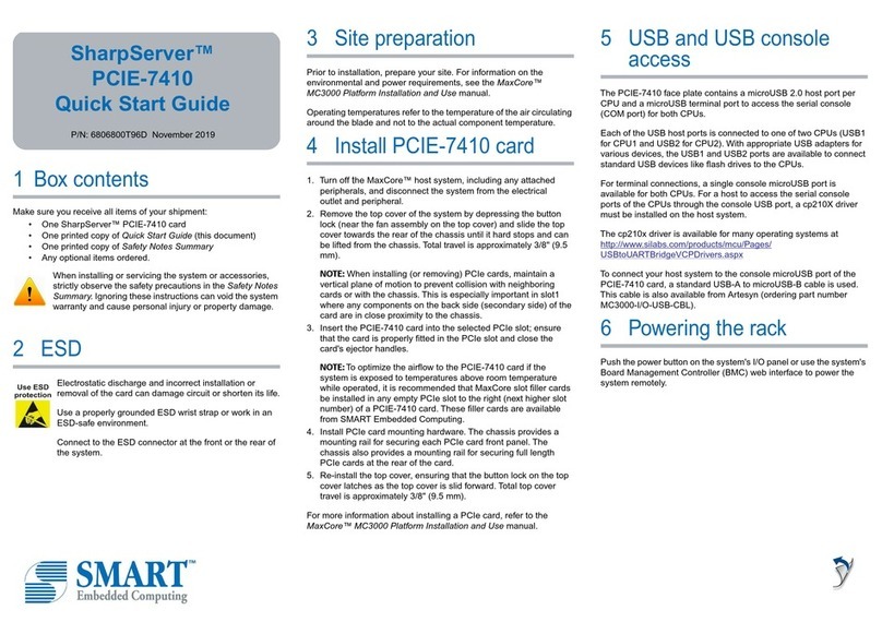SMART Embedded Computing SharpServer PCIE-7410 quick start guide