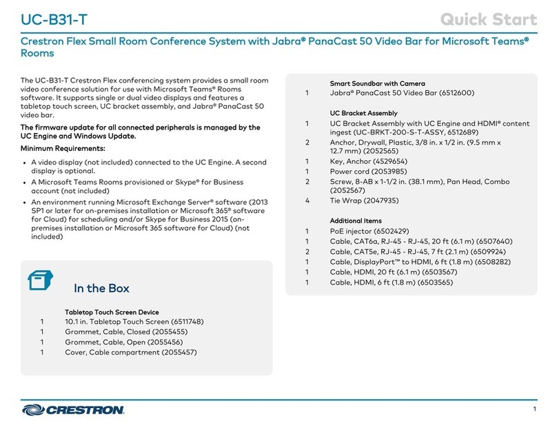 Crestron UC-B31-T User manual Crestron UC-B31-T User manual
