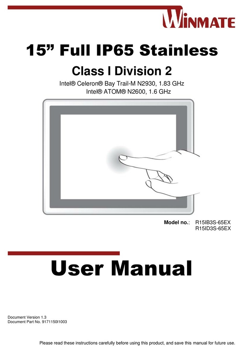 Winmate R15ID3S-65EX User manual