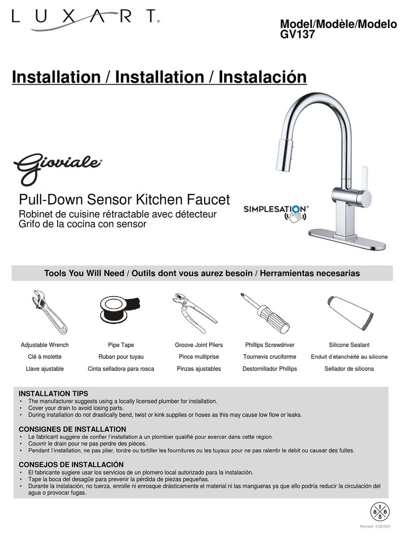 Luxart Gioviale GV137 installation instructions
