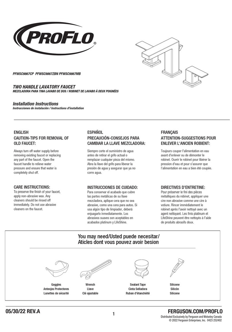 ProFlo PFWSC9867CP installation instructions ProFlo PFWSC9867CP installation instructions