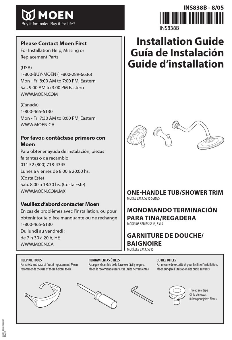 Moen S313 Series User manual