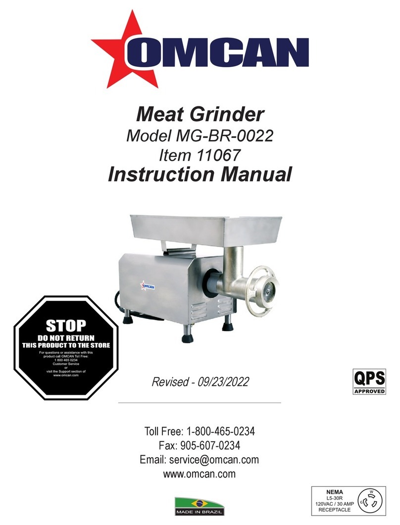 Omcan MG-BR-0022 instruction manual