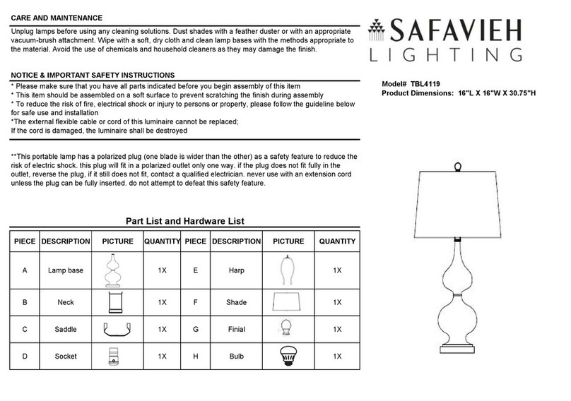Safavieh TBL4119 User manual