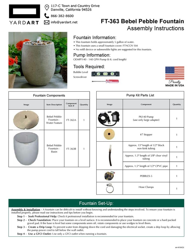 YARDART Bebel Pebble FT-363B Assembly instructions
