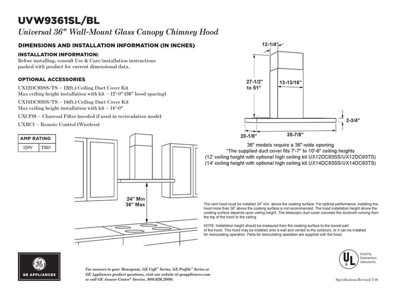 GE UVW9361SLSS Manual