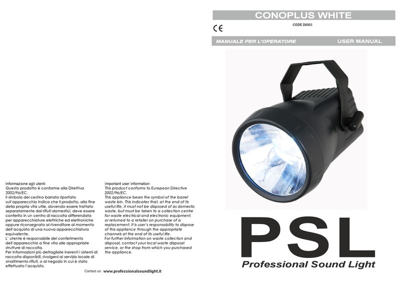 PSL CONOPLUS WHITE D0003 User manual