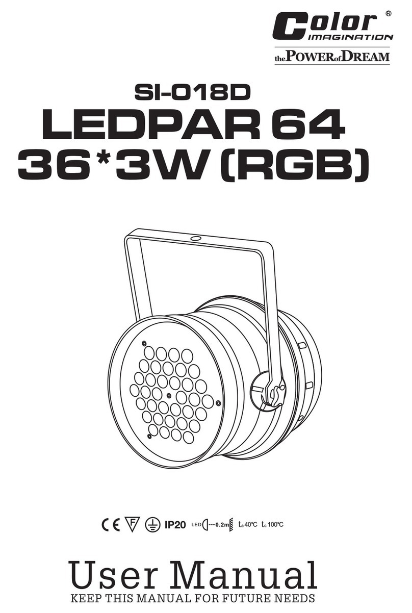 Color imagination LEDPAR 64 user manual