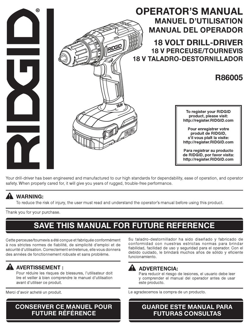 RIDGID R86005 User manual