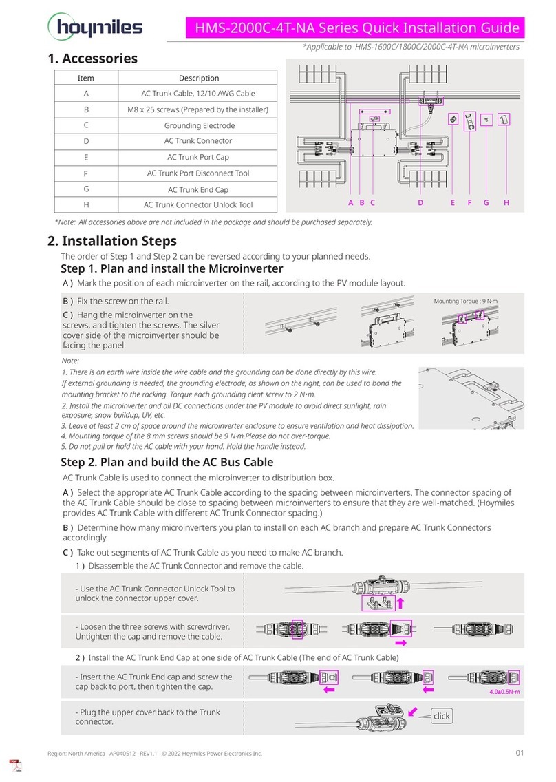 Hoymiles HMS-2000C-4T-NA Series Quick installation guide