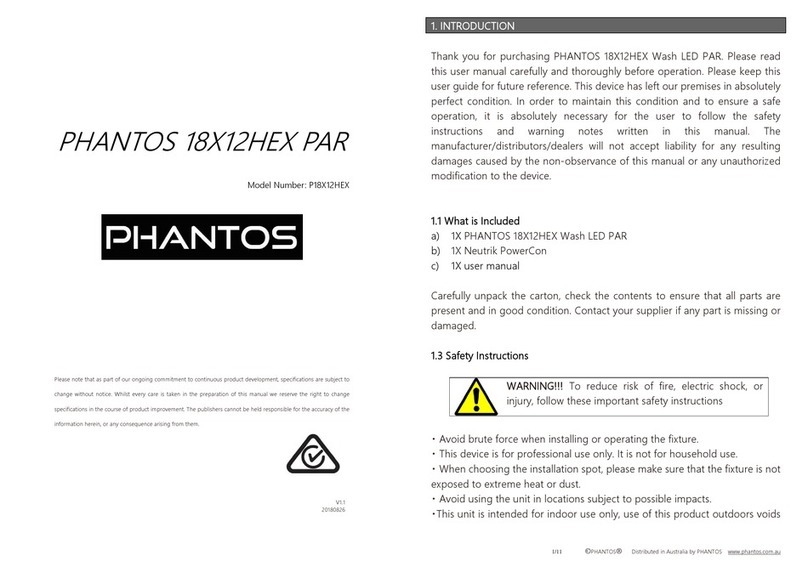 Phantos 18X12HEX manual