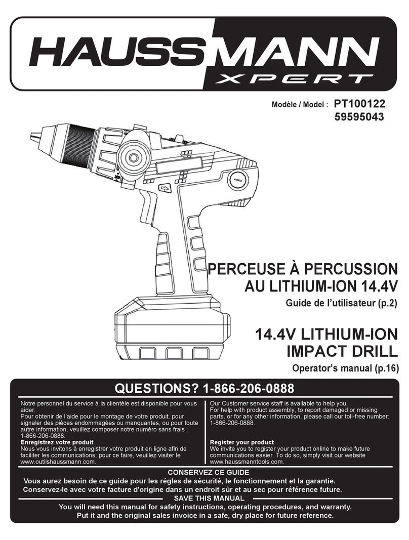 Haussmann Xpert PT100122 Operator's manual