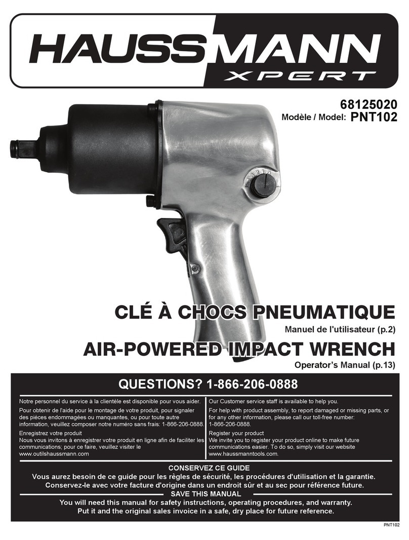 Haussmann Xpert PNT102 Operator's manual