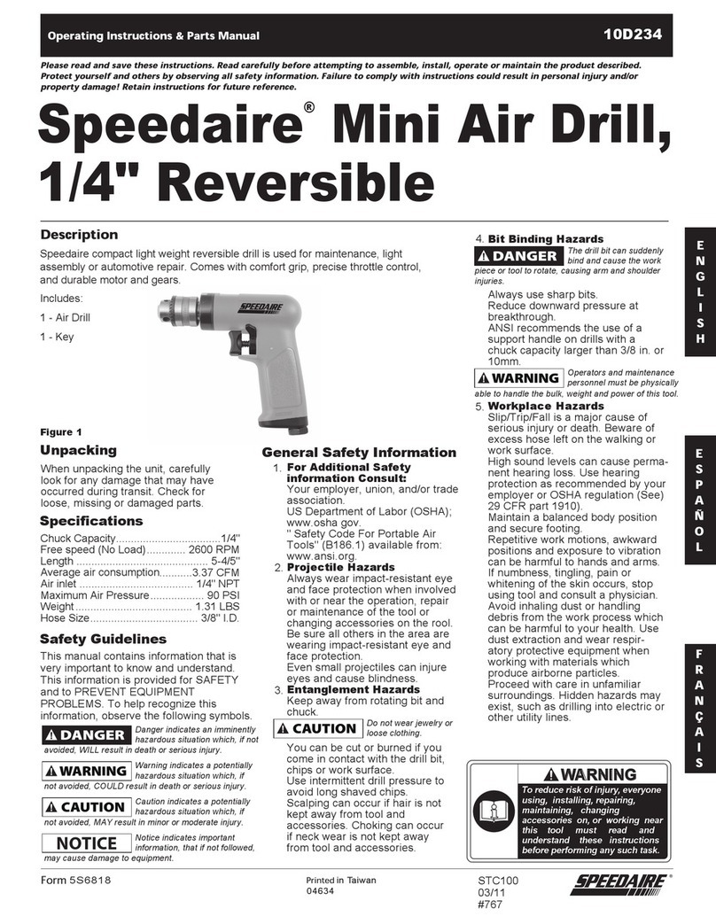 Speedaire 10D234 Operating instructions & parts manual
