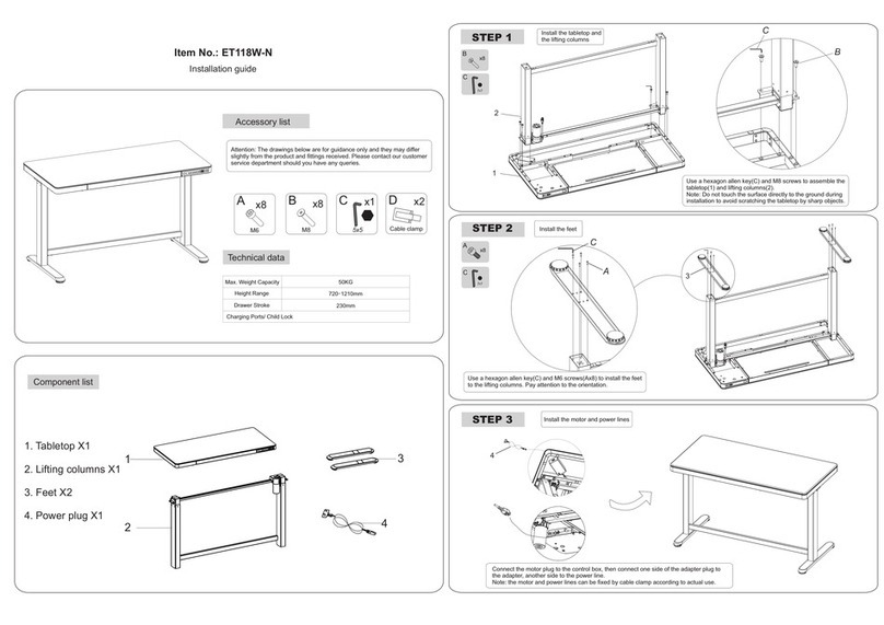 Loctek ET118W-N installation guide Loctek ET118W-N installation guide