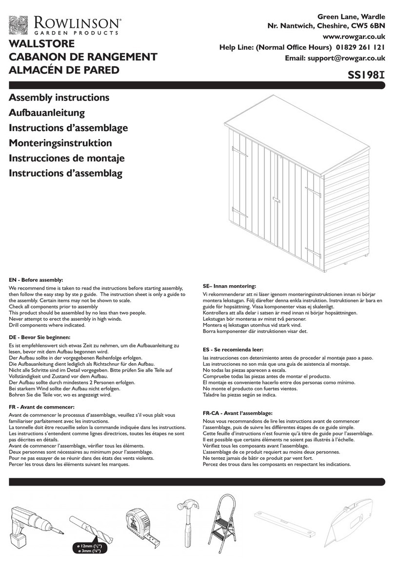 Rowlinson Garden Products SS198I Assembly instructions Rowlinson Garden Products SS198I Assembly instructions