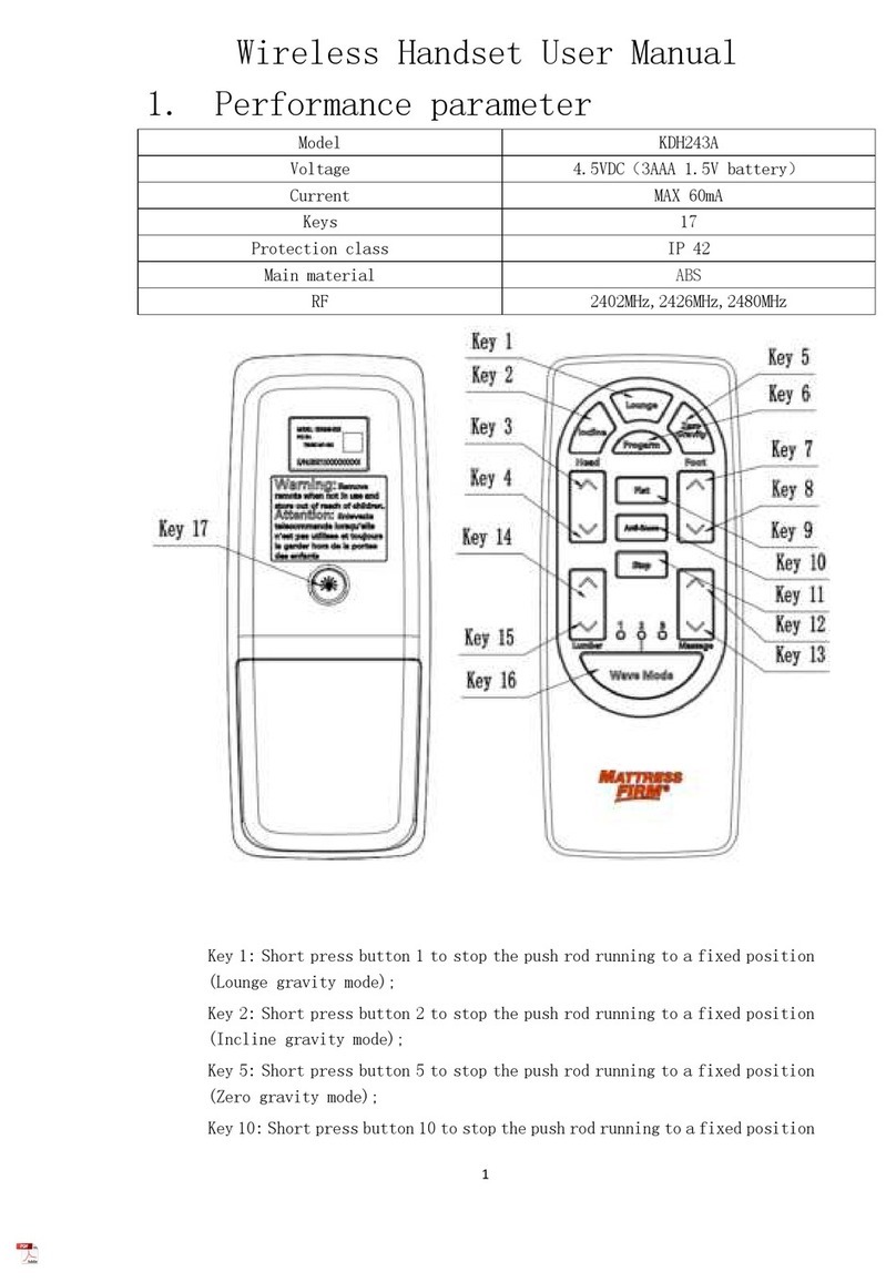 MATTRESS FIRM KDH243A user manual