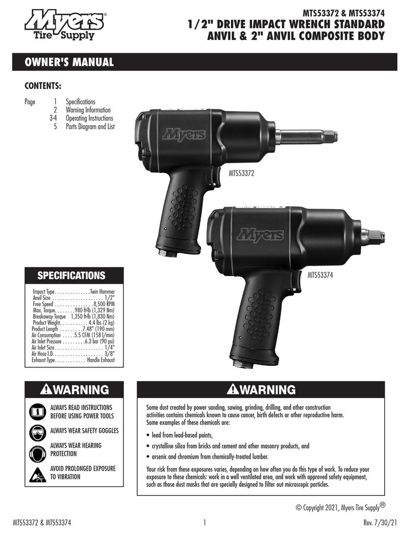 MYERS MTS53372 owner's manual