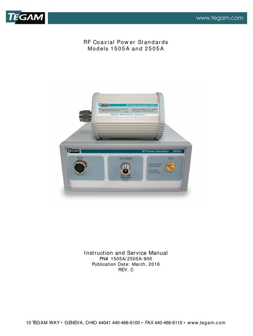 Tegam 1505A Instruction and service manual