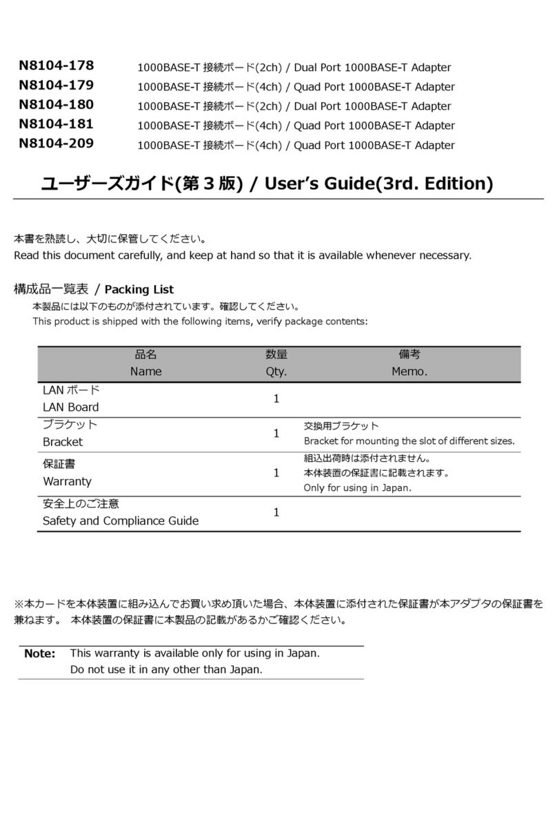 NEC N8104-209 user guide NEC N8104-209 user guide