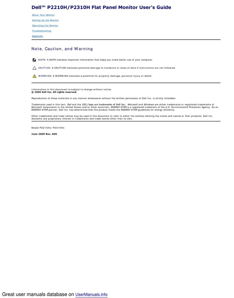 Dell P2210Hc User manual
