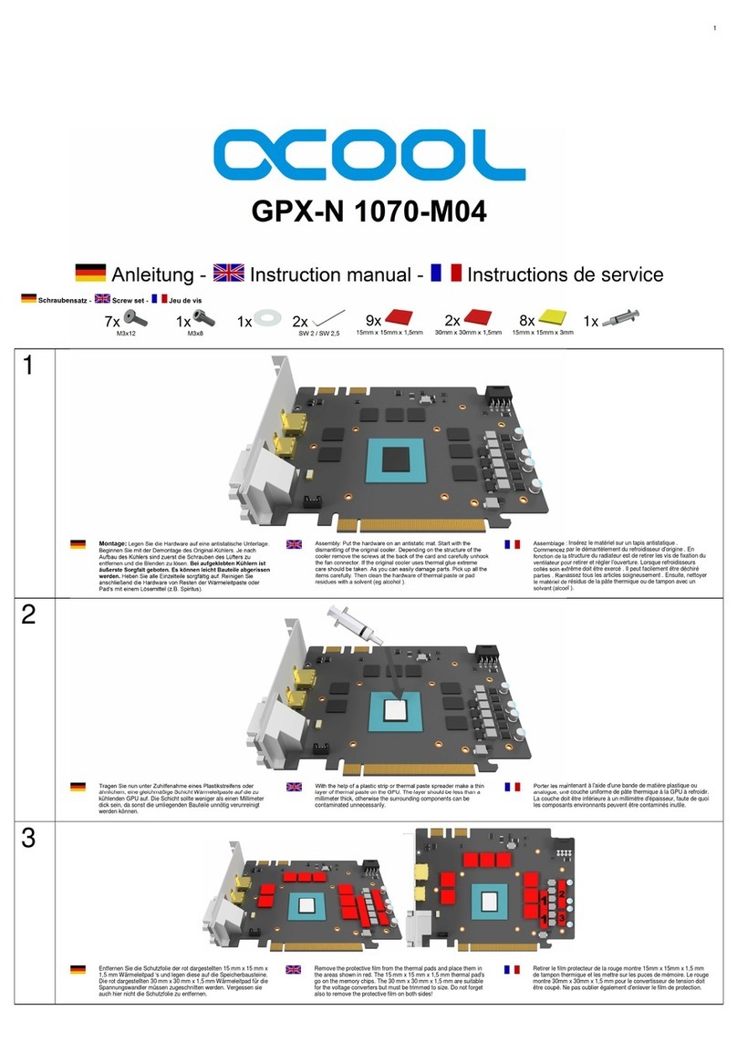 Alphacool GPX-N 1070-M04 instruction manual