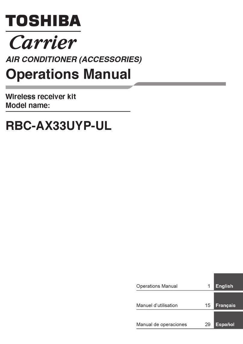 Toshiba Carrier RBC-AX33UYP-UL Operation manual