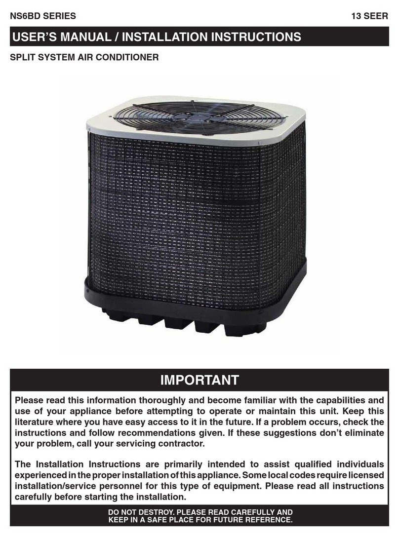Nordyne NS6BD Series Manual