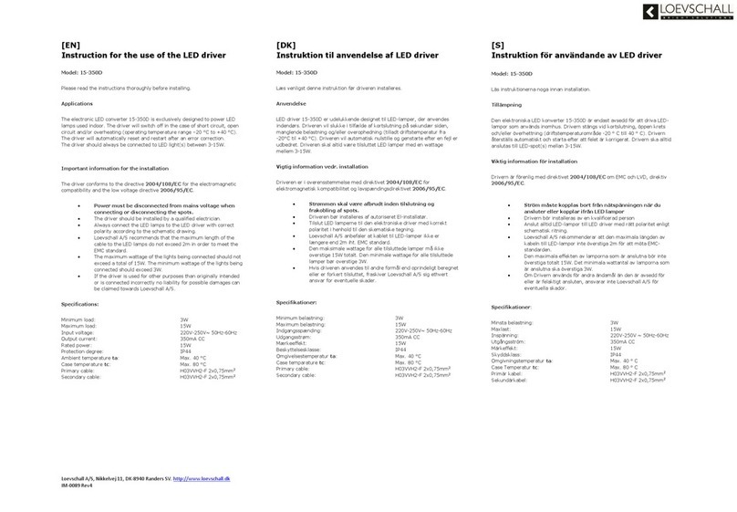 Loevschall 15-350D Instructions for the use