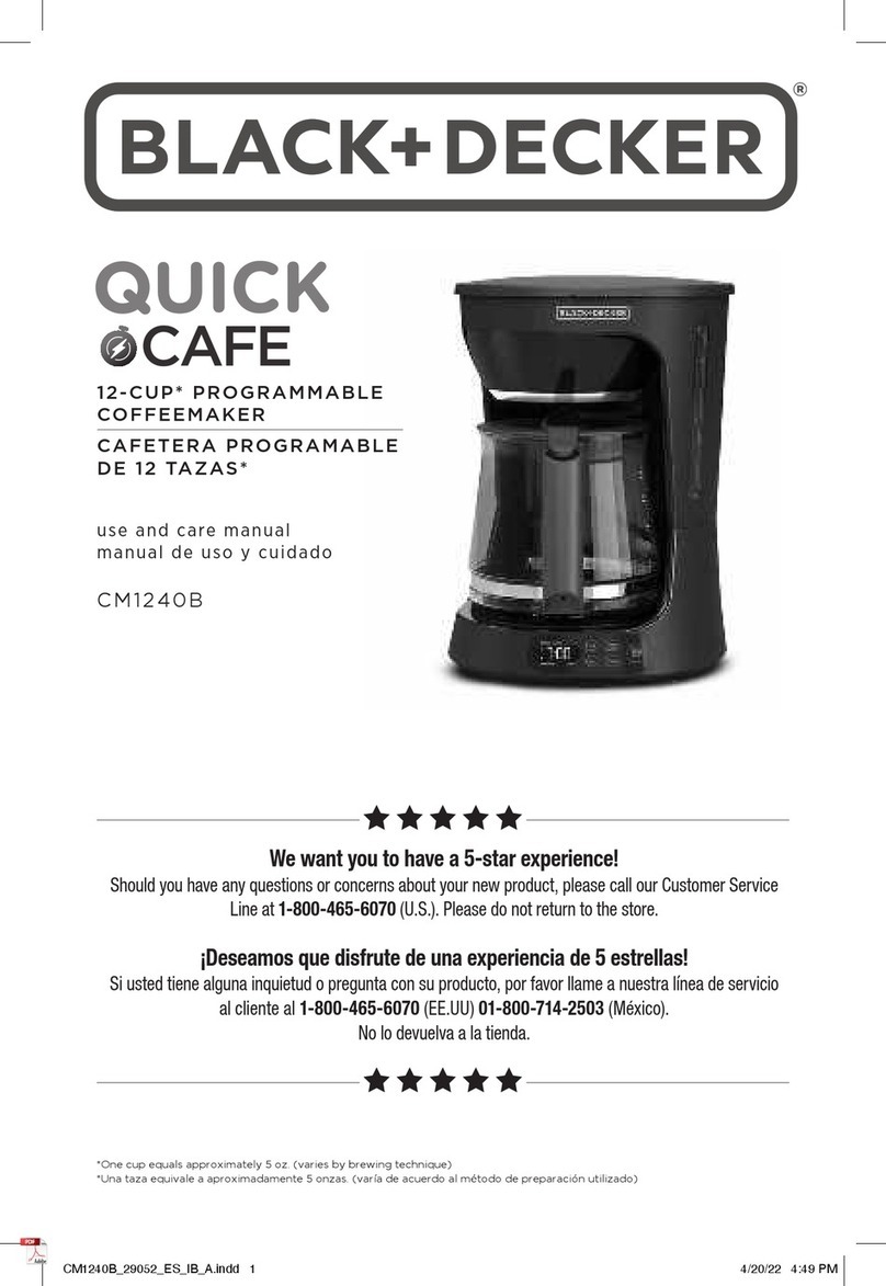 Black & Decker QUICK CAFE CM1240B User manual