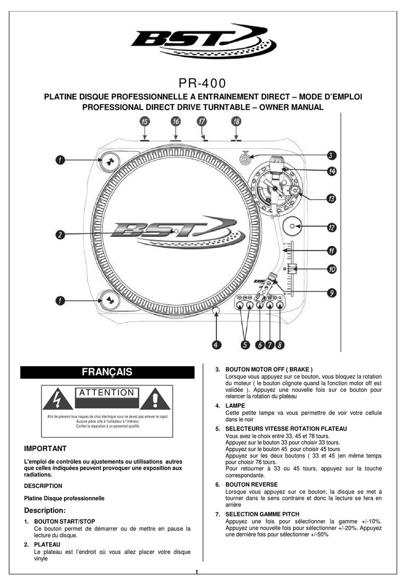 BST PR-400 User manual