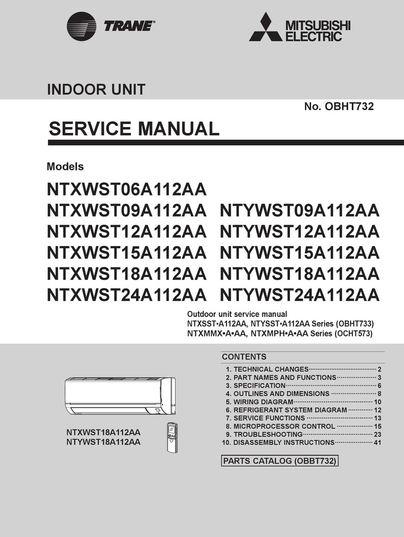 Mitsubishi Electric TRANE NTXSST A112AA Series User manual