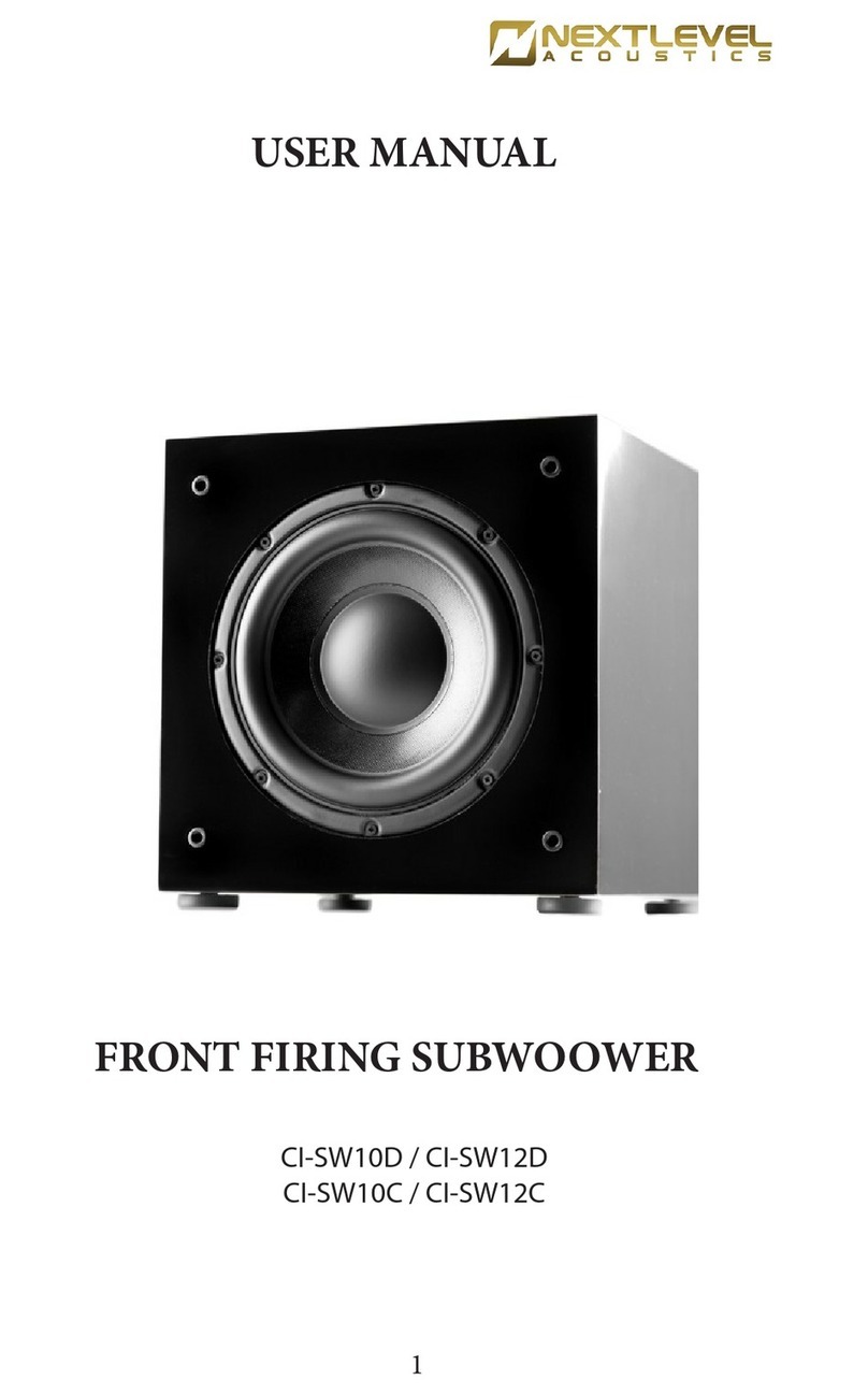 Nextlevel Acoustics CI-SW10D user manual