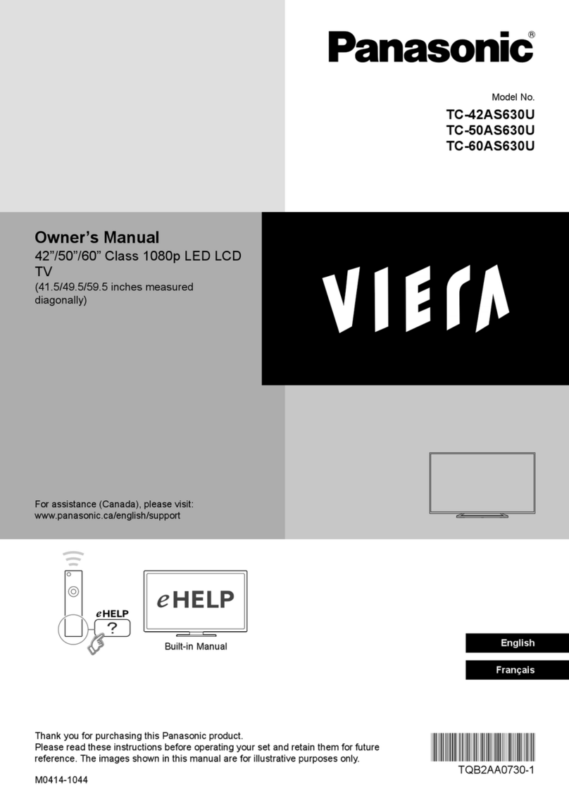 Panasonic VIERA TC-42AS630U User manual