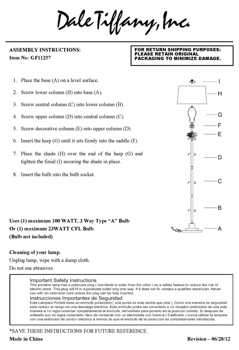 Dale Tiffany GF11257 Assembly instructions