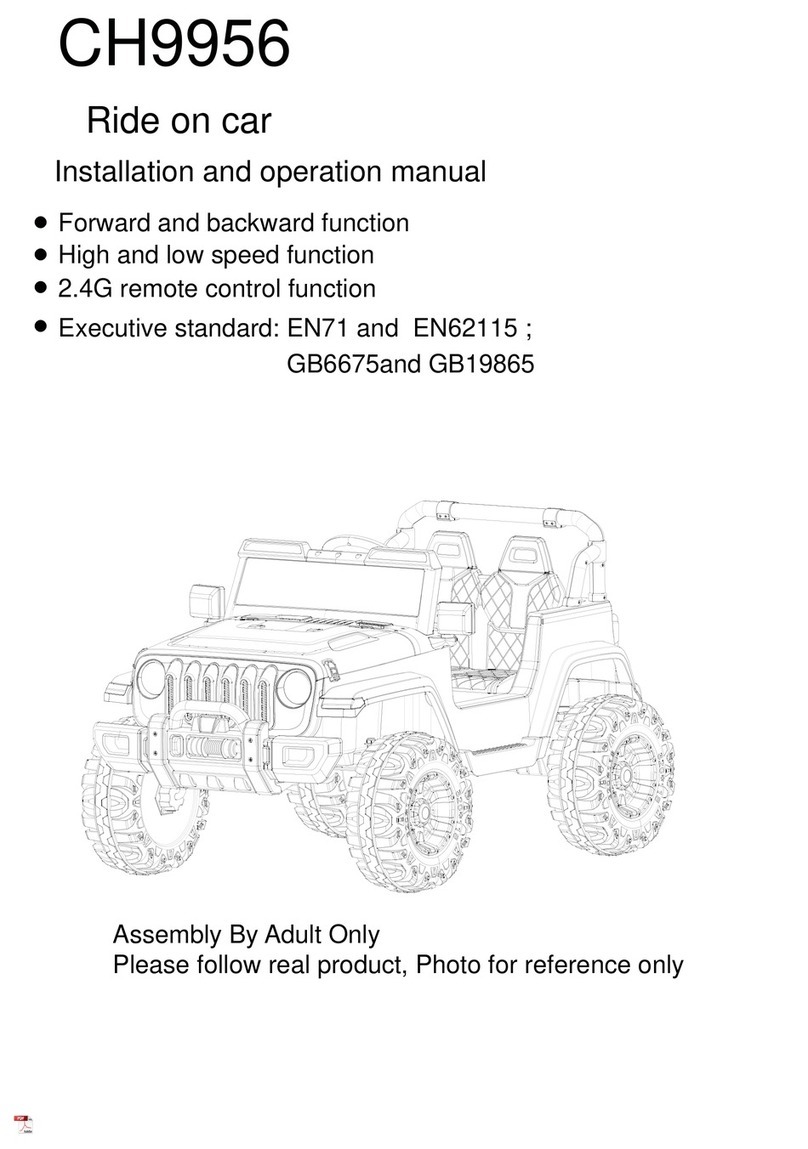 Jiaxing Chenghao Ride on car CH9956 Installation and operation manual