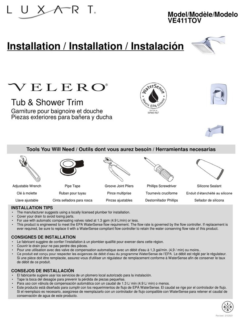 Luxart VELERO VE411TOV User manual