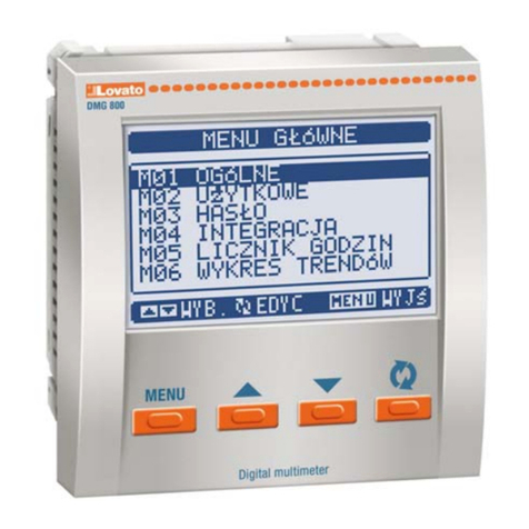 LOVATO ELECTRIC DMG800L01 instruction manual