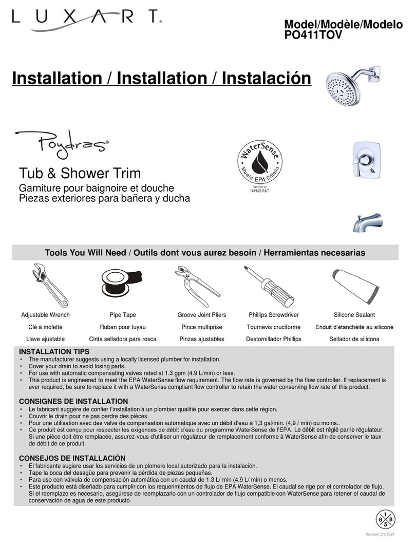 Luxart Poydras OmniVersa PO411TOV User manual Luxart Poydras OmniVersa PO411TOV User manual