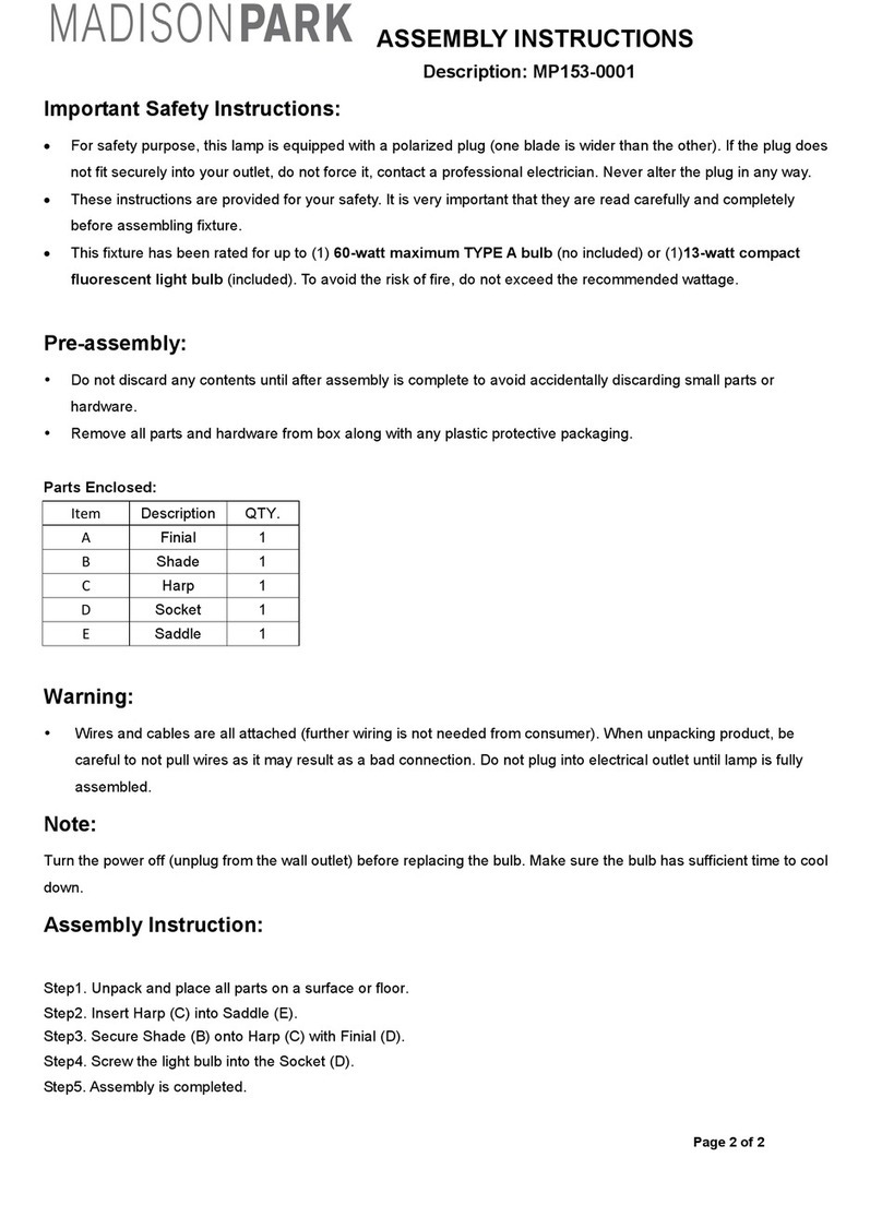 Madison Park KT Assembly instructions