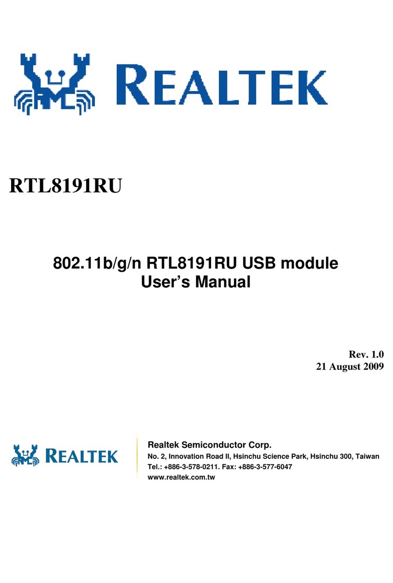 Realtek RTL8191RU User manual Realtek RTL8191RU User manual