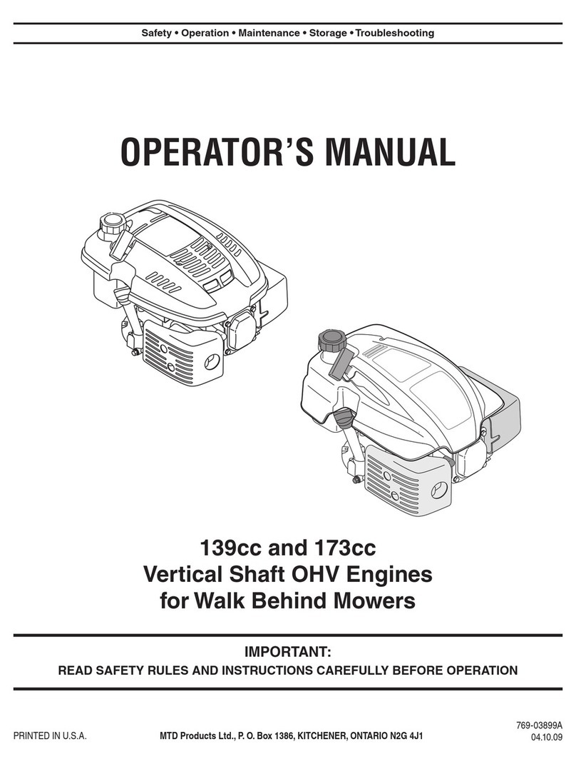 MTD 139 cc OHV Operator's manual