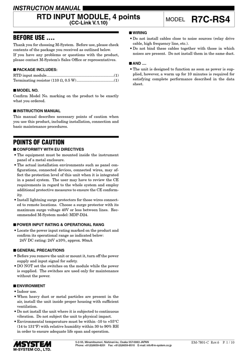 M-system R7C-RS4 User manual