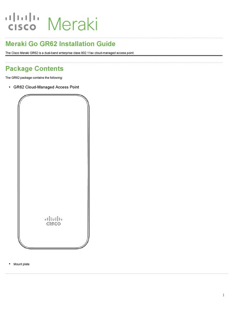 Cisco Meraki Go GR62 User manual Cisco Meraki Go GR62 User manual