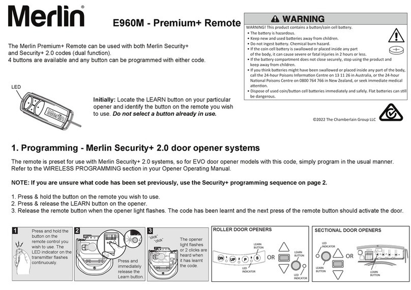 Merlin Premium+ E960M instructions
