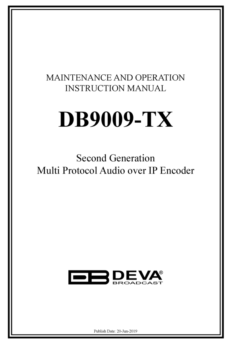 DEVA Broadcast DB9009-TX Maintenance and operation instruction manual