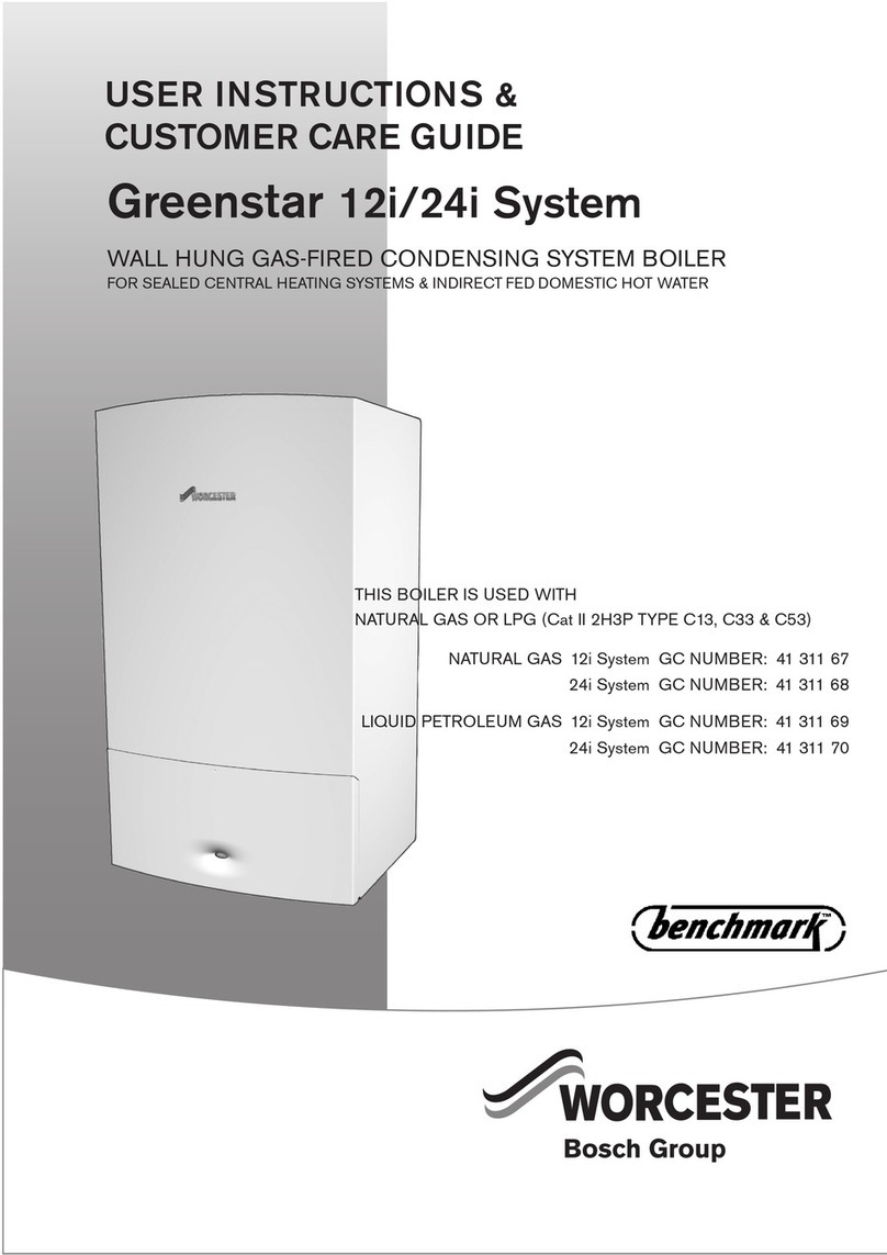 Bosch WORCESTER benchmark Greenstar 12i User manual